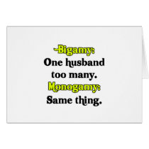 Bigamia/Monogamy postais