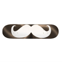 Bigode branco engraçado 17 skate boards