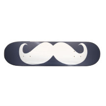 Bigode branco engraçado 6 skate
