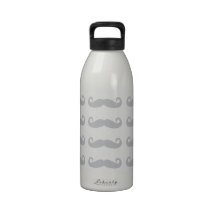 Bigode cinzento garrafas de água