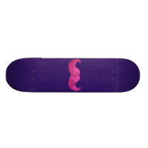Bigode cor-de-rosa de Bling (gráfico do brilho do  Skates