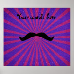Bigode do brilho do Sunburst Posteres