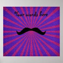 Bigode do brilho do Sunburst Posteres