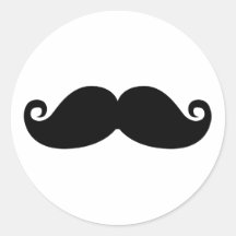 Bigode engraçado do preto do vintage adesivos