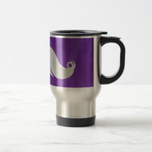 Bigode engraçado retro do guiador caneca