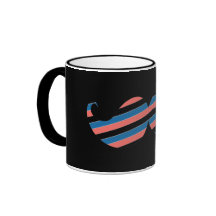 Bigode listrado retro do guiador caneca