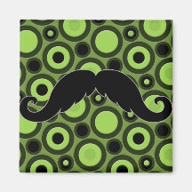 Bigode no fundo retro imã