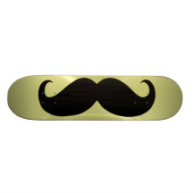 Bigode preto engraçado 10 skates personalizados