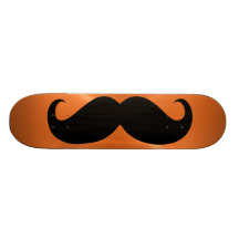 Bigode preto engraçado 11 skate