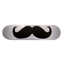 Bigode preto engraçado 12 skate