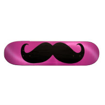 Bigode preto engraçado 16 skateboard