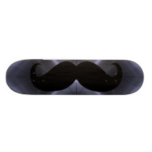 Bigode preto engraçado 18 skateboard