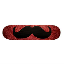 Bigode preto engraçado 21 skate