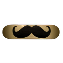 Bigode preto engraçado 4 skate