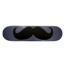 Bigode preto engraçado 6 skate boards