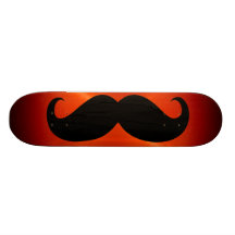 Bigode preto engraçado 7 skates personalizados