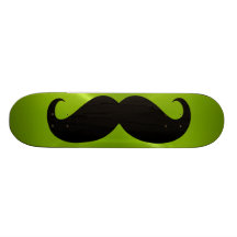 Bigode preto engraçado 8 skate personalizado