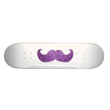 Bigode roxo de Bling (gráfico do brilho do falso) Skateboard