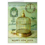 Birdcage de bronze cartões