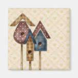 birdhouses imãs de geladeira