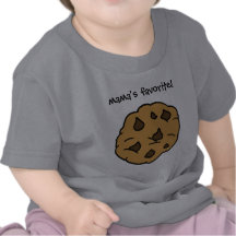 Biscoito dos pedaços de chocolate dos desenhos ani tshirt