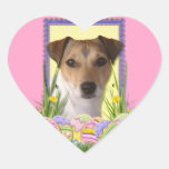 Biscoitos do ovo da páscoa - Jack Russell Adesivos De Corações