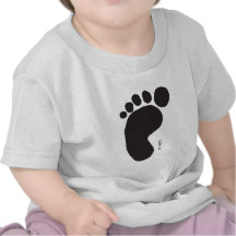 Black Foot Print T-shirts