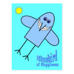 Bluebird da felicidade cartão postal