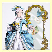 Bluebird & espelho de Marie Antoinette convites