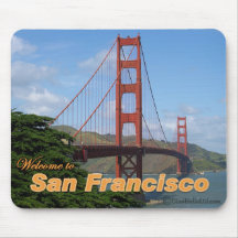 Boa vinda a San Francisco - golden gate bridge Mousepads