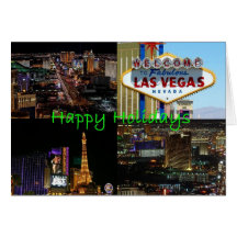 Boas festas cartão de Las Vegas