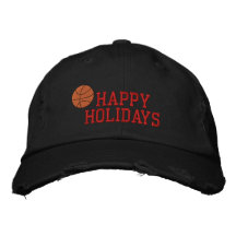 Boas festas chapéu bordado basquetebol bonés