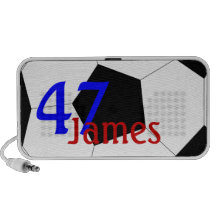 Bola de futebol com nome caixinha de som para laptop
