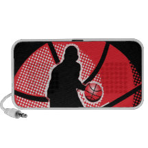 Bola retro do jogador de basquetebol sistema de som