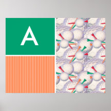 Bolas de golfe & teste padrão das camisetas impressão