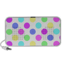Bolinhas das cores Pastel Caixinha De Som Para Mp3