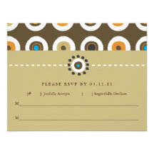 Bolinhas Funky RSVP Convites Personalizados