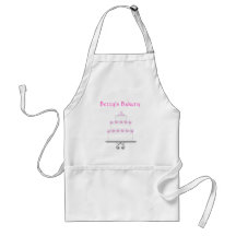 Bolo cor-de-rosa branco avental