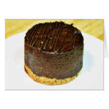 Bolo da sobremesa do chocolate cartao