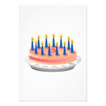 Bolo de aniversário convites