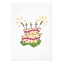 Bolo de aniversário convites personalizado
