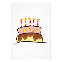 Bolo de aniversário convites personalizados