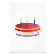 Bolo de aniversário convites personalizados