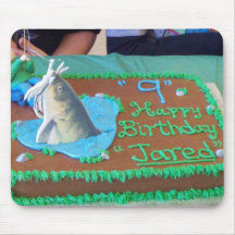 Bolo de aniversário do pescador para Jared Mousepad