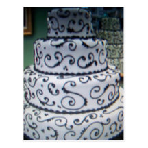 bolo de casamento cartao postal