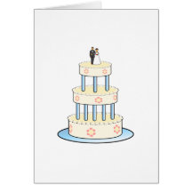 Bolo de casamento cartoes