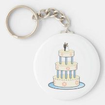 Bolo de casamento chaveiros