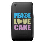 Bolo do amor da paz capas de iPhone 3 Case-Mate