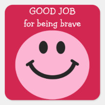 Bom trabalho para ser smiley face cor-de-rosa brav adesivo