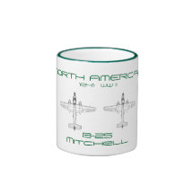 Bombardeiro de B-25 Mitchell Caneca